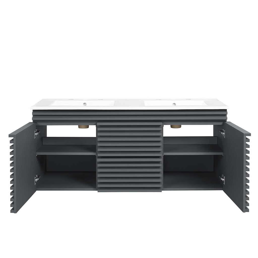 Render 48" Wall-Mount Bathroom Vanity by Modway