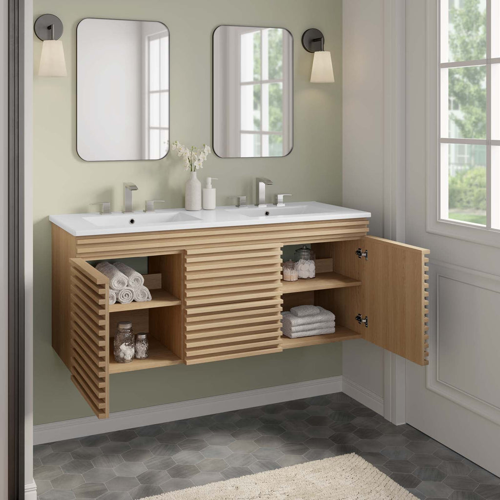 Render 48" Wall-Mount Bathroom Vanity by Modway