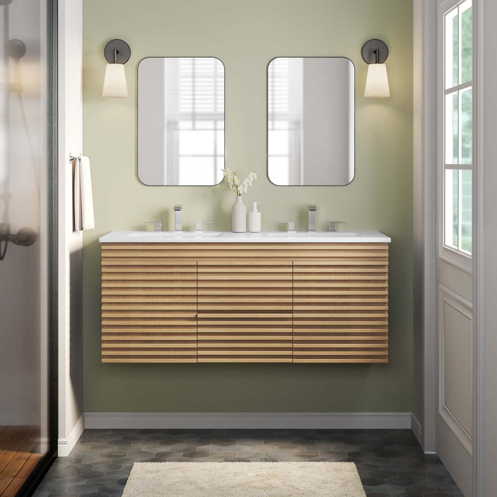 Render 48" Wall-Mount Bathroom Vanity by Modway