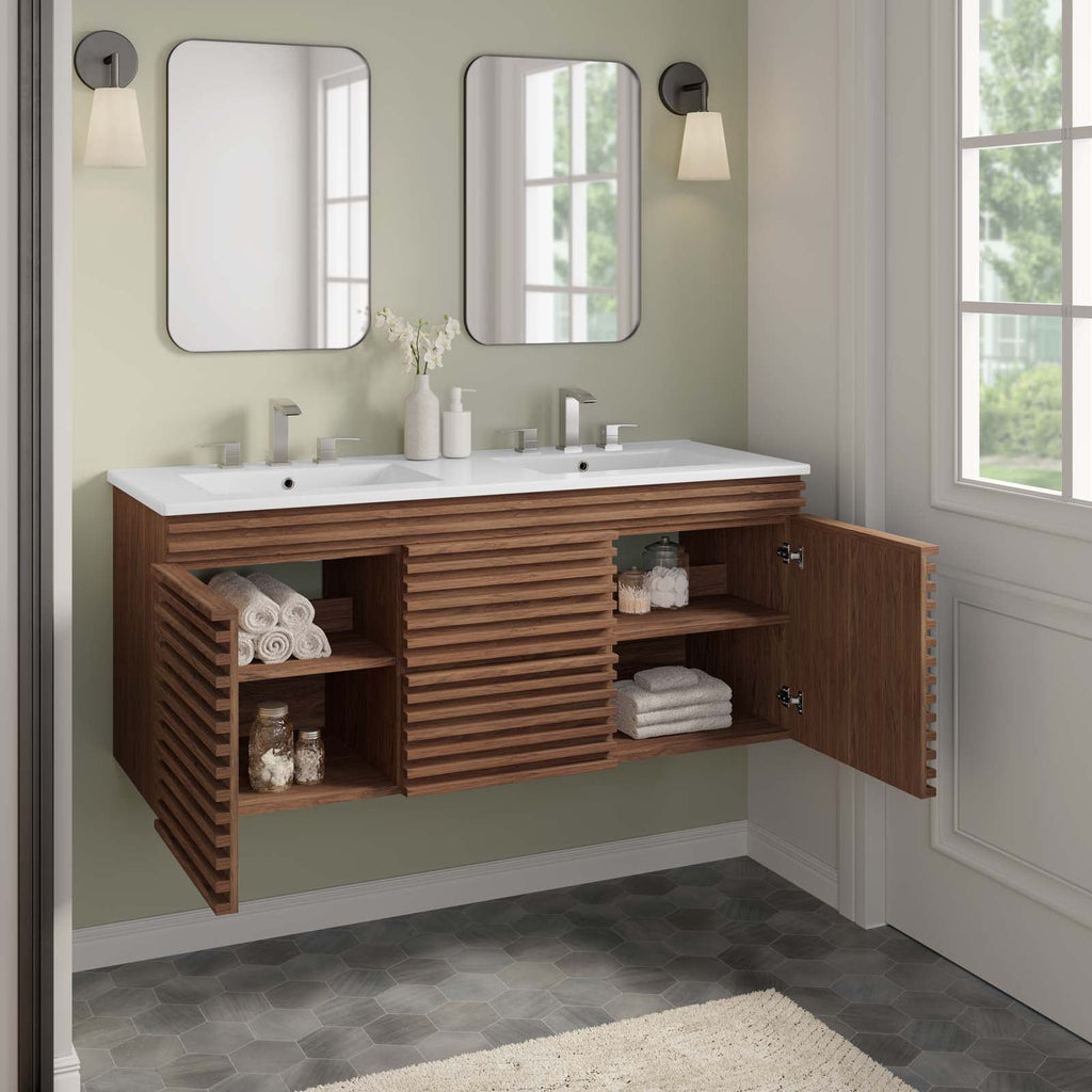 Render 48" Wall-Mount Bathroom Vanity by Modway