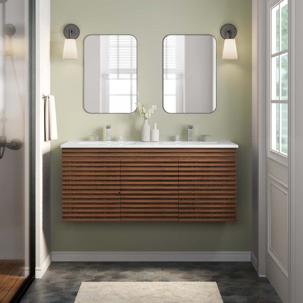 Render 48" Wall-Mount Bathroom Vanity by Modway
