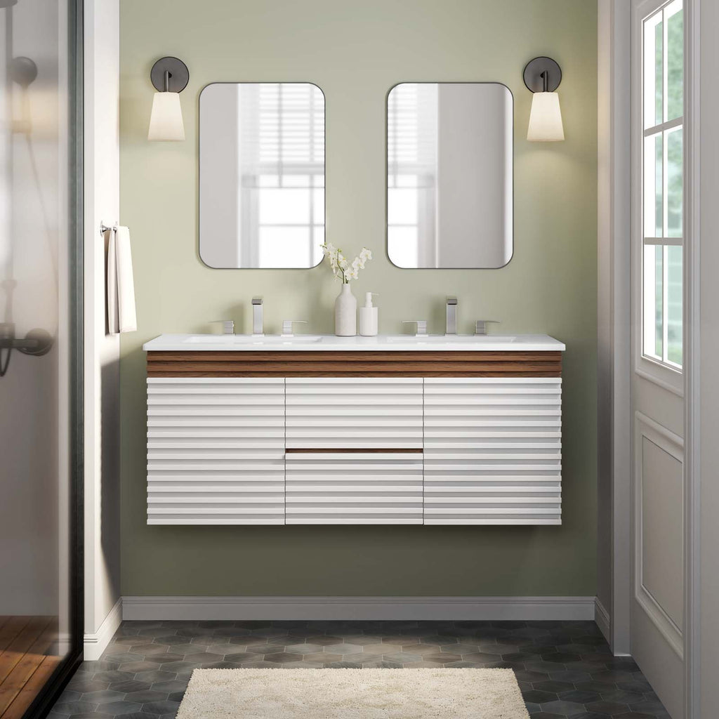 Render 48" Wall-Mount Bathroom Vanity by Modway