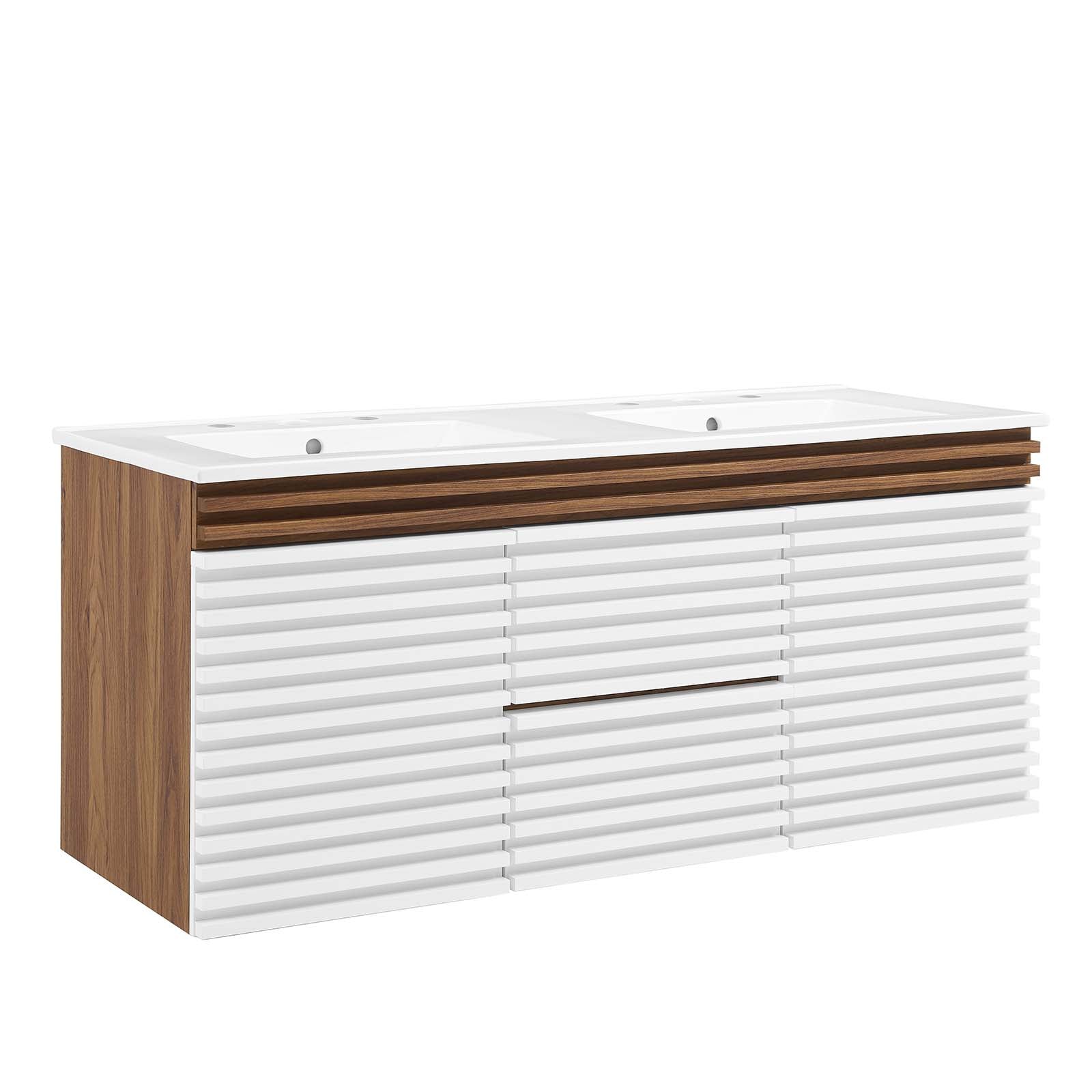 Render 48" Wall-Mount Bathroom Vanity by Modway