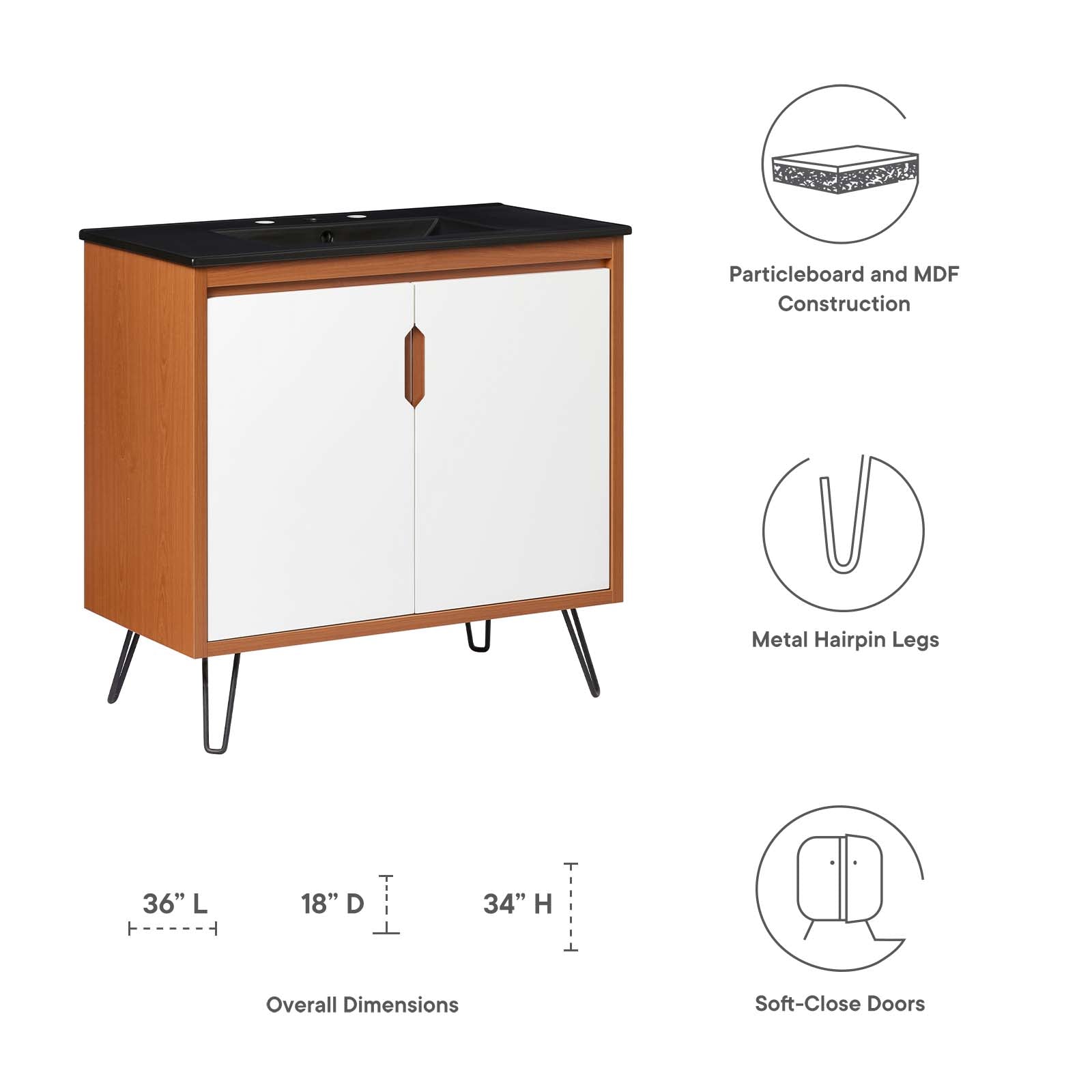 Energize 36" Bathroom Vanity by Modway