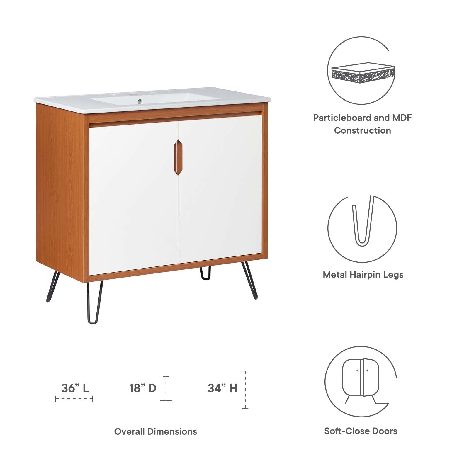 Energize 36" Bathroom Vanity by Modway