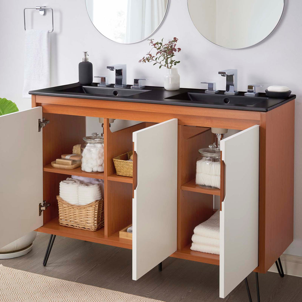 Energize 48" Double Sink Bathroom Vanity by Modway