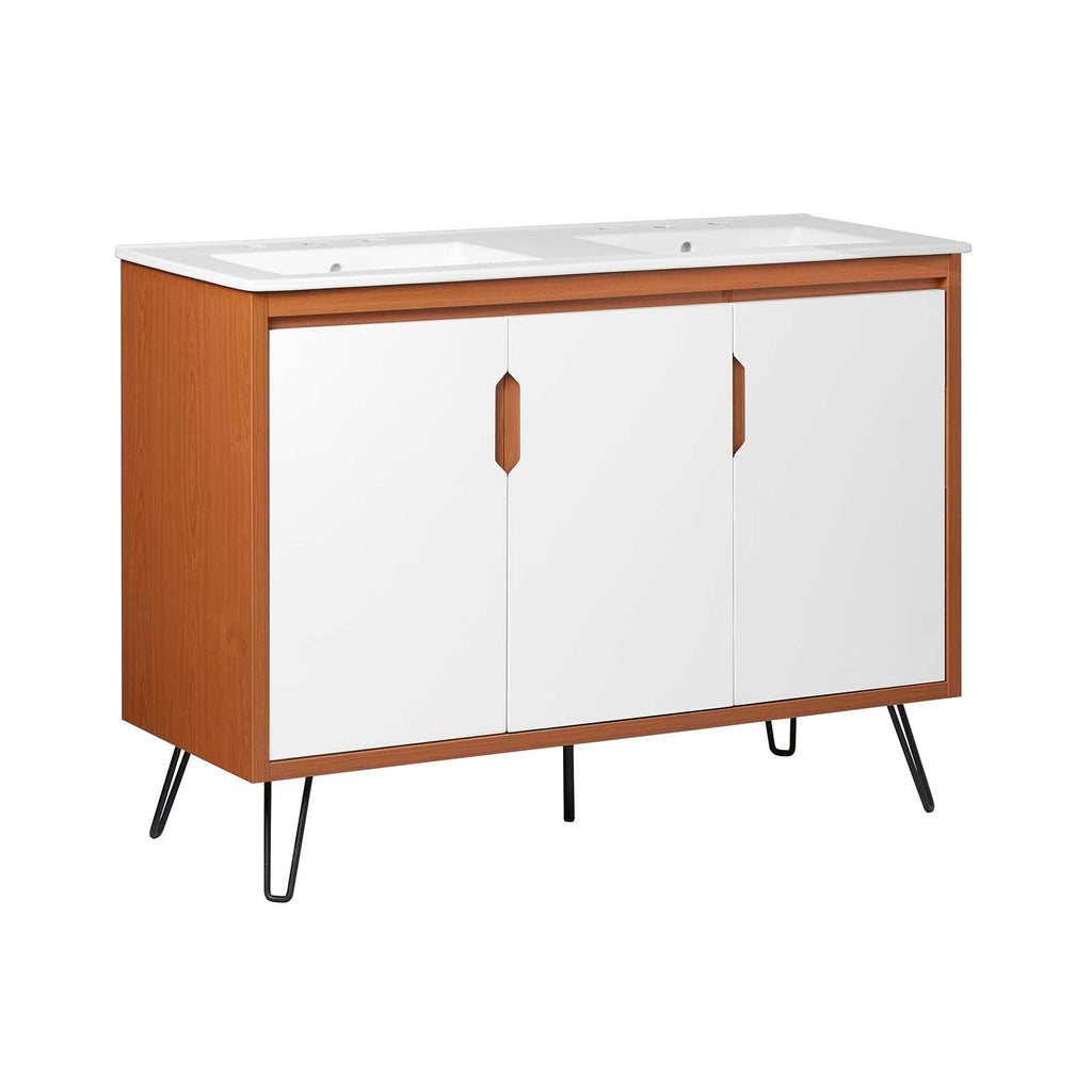 Energize 48" Double Sink Bathroom Vanity by Modway
