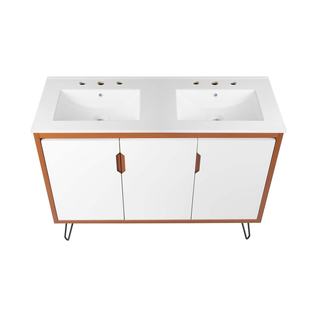 Energize 48" Double Sink Bathroom Vanity by Modway