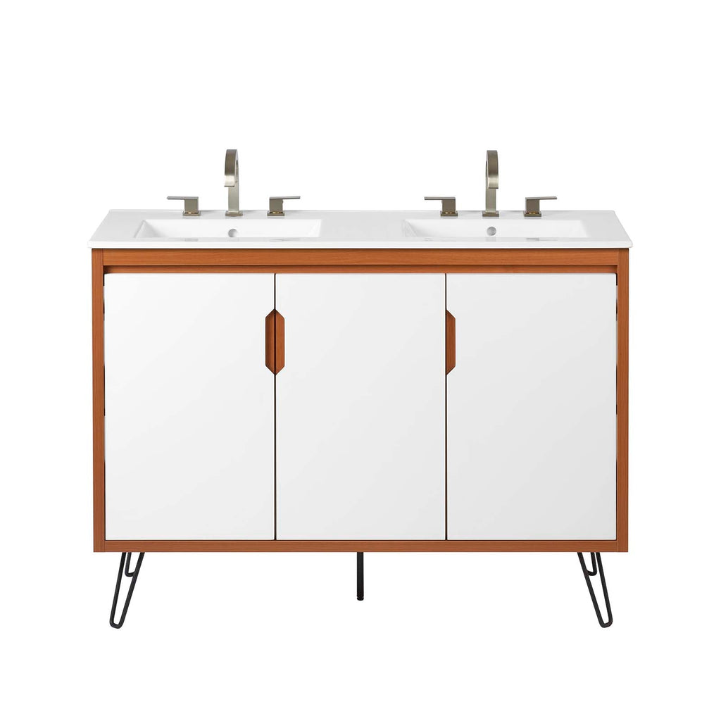 Energize 48" Double Sink Bathroom Vanity by Modway