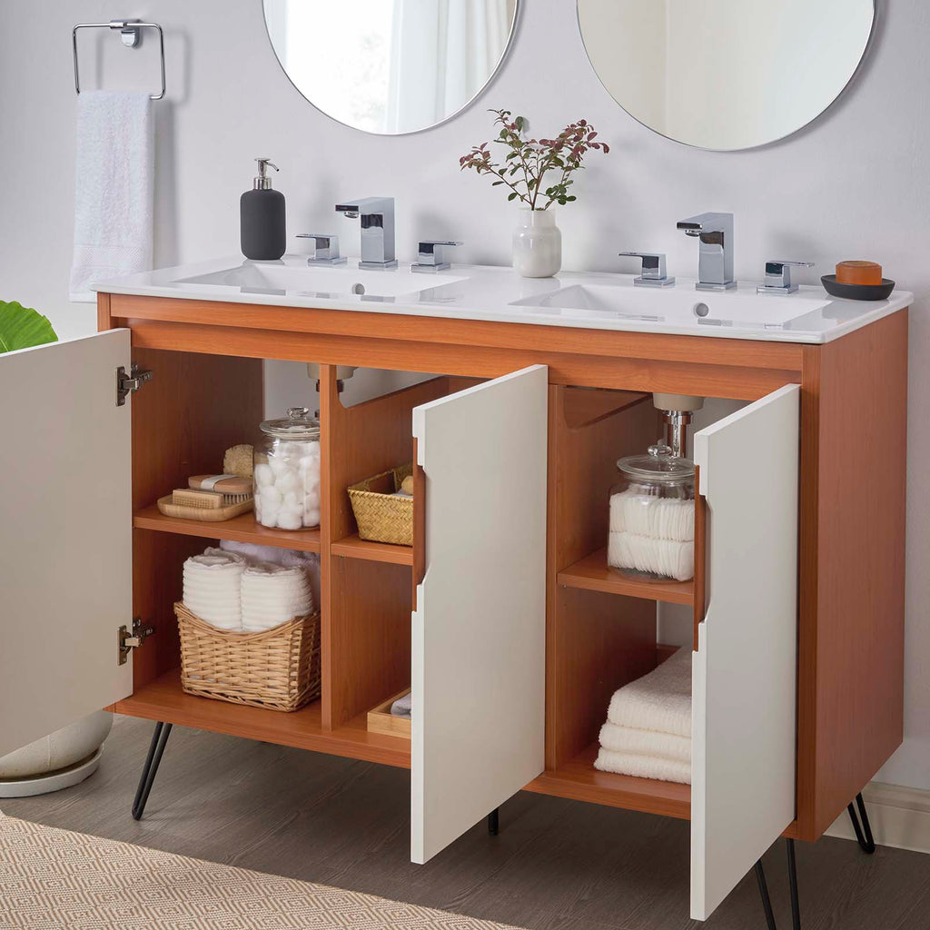Energize 48" Double Sink Bathroom Vanity by Modway