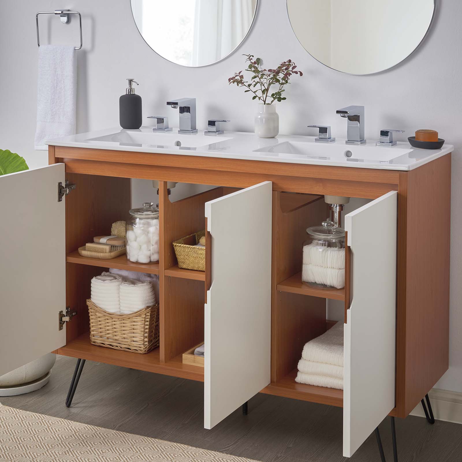 Energize 48" Double Sink Bathroom Vanity by Modway