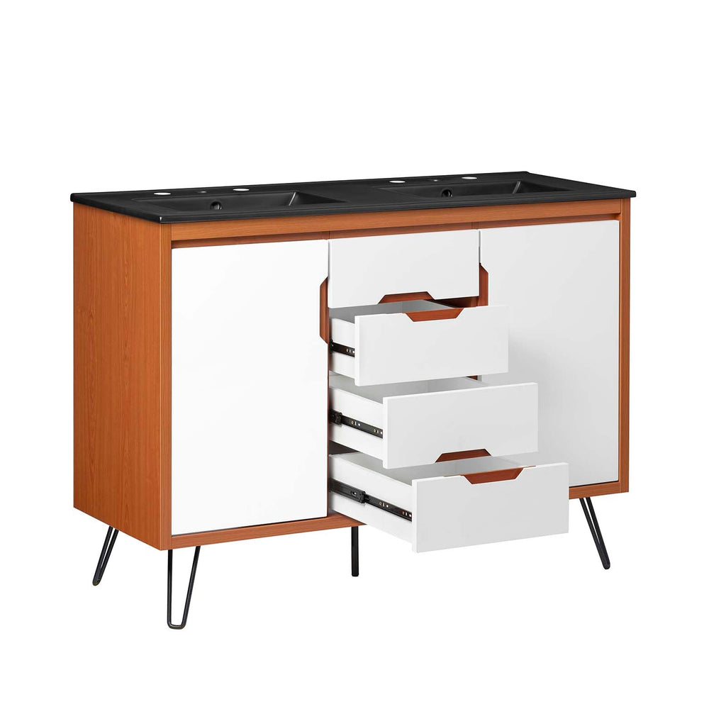Energize 48" Double Sink Bathroom Vanity by Modway