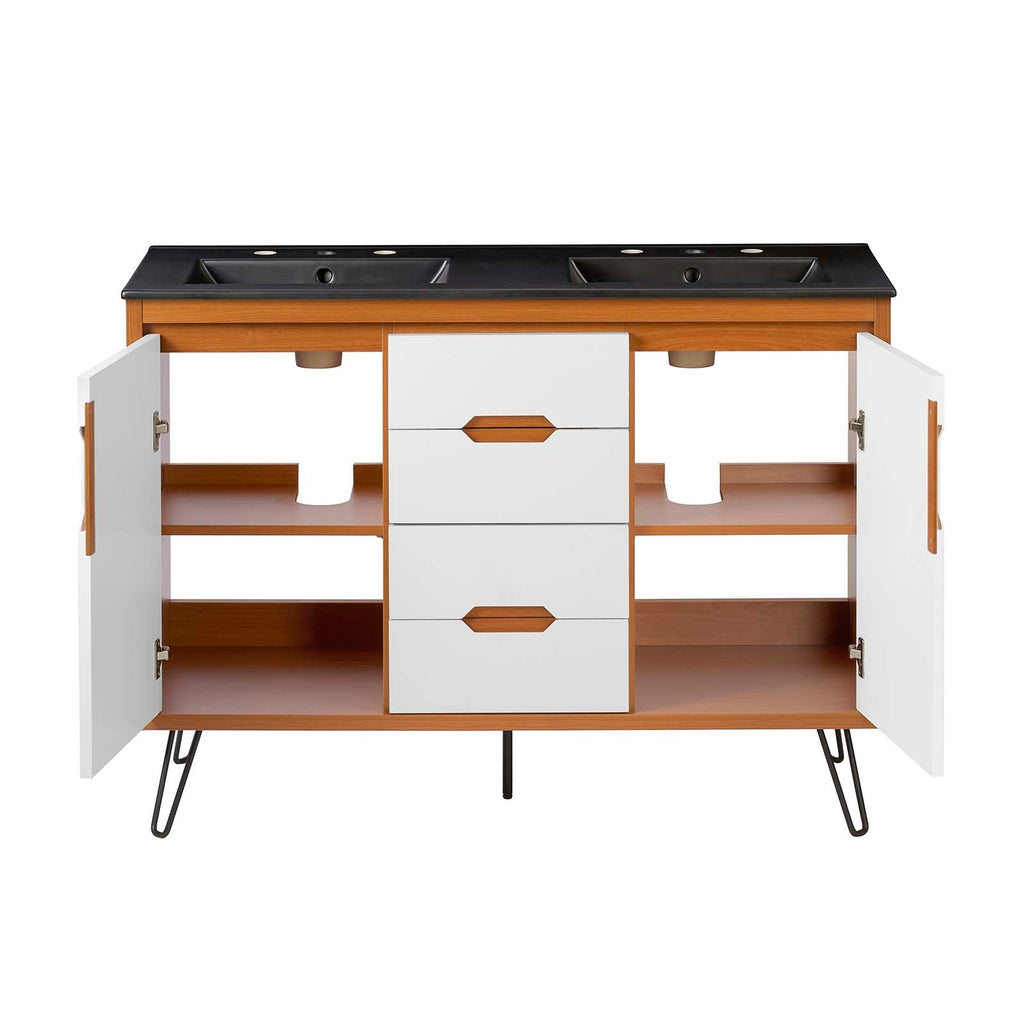 Energize 48" Double Sink Bathroom Vanity by Modway