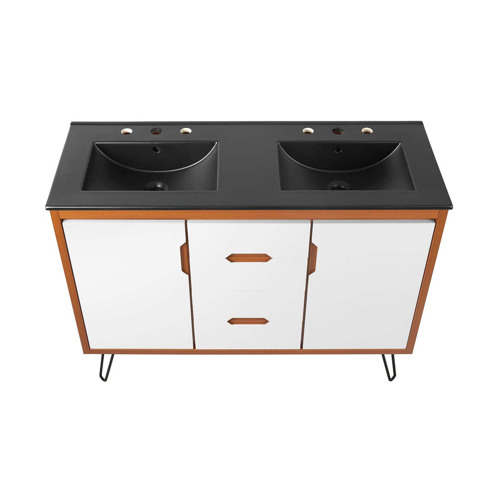 Energize 48" Double Sink Bathroom Vanity by Modway