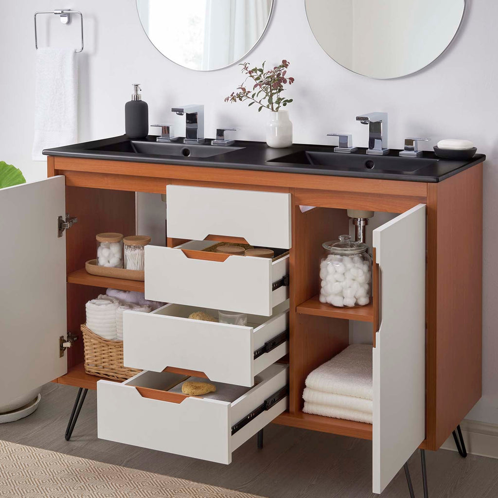 Energize 48" Double Sink Bathroom Vanity by Modway
