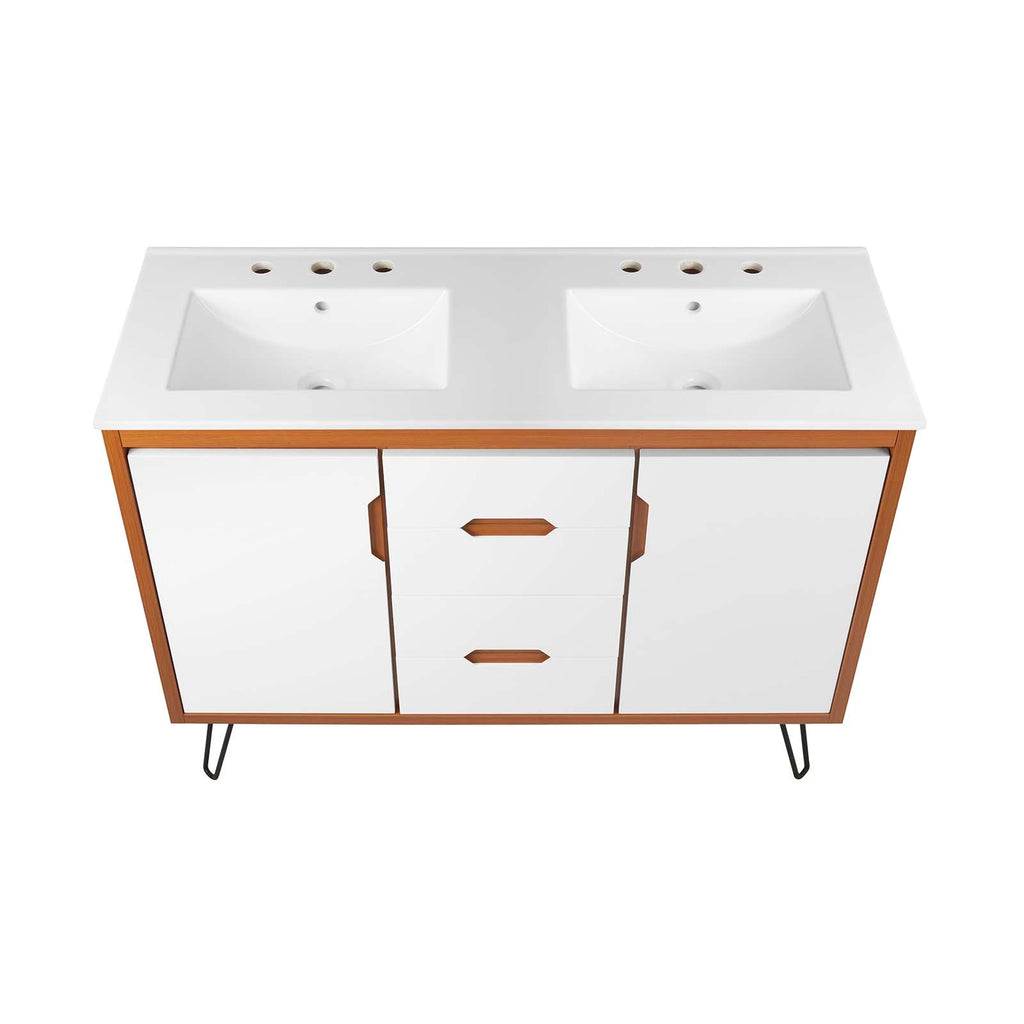 Energize 48" Double Sink Bathroom Vanity by Modway