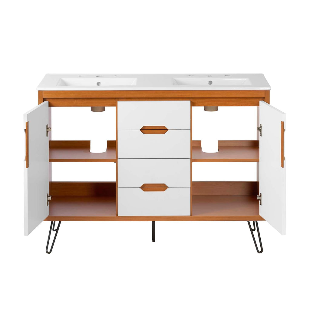Energize 48" Double Sink Bathroom Vanity by Modway