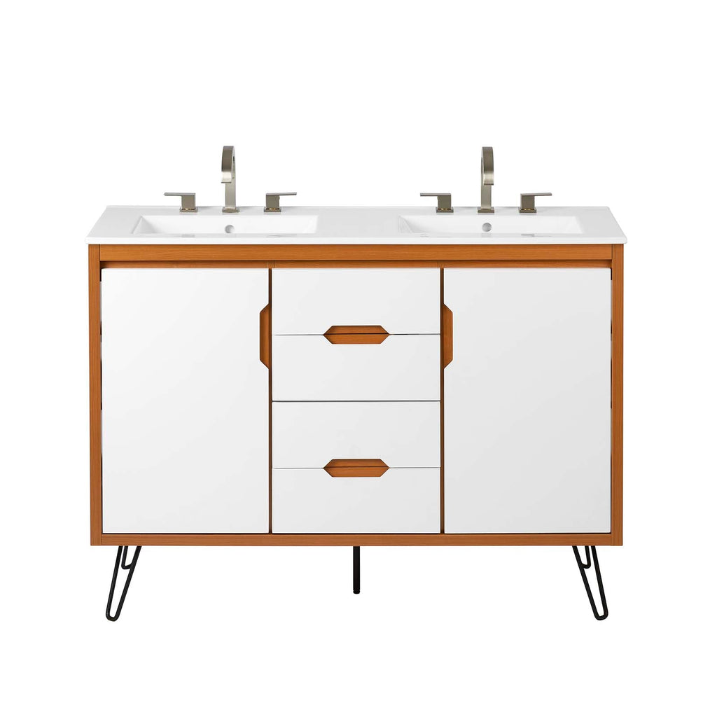 Energize 48" Double Sink Bathroom Vanity by Modway