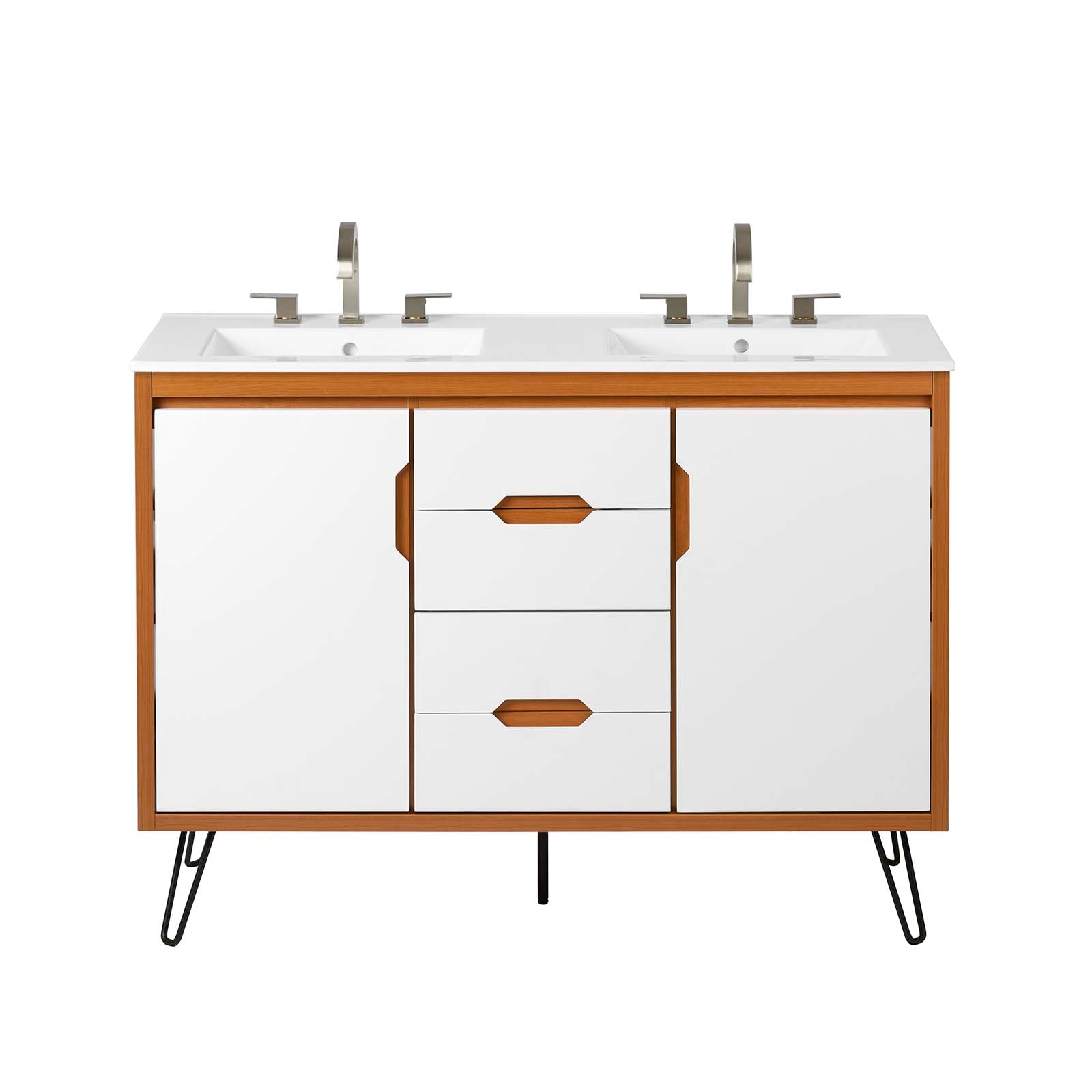 Energize 48" Double Sink Bathroom Vanity by Modway