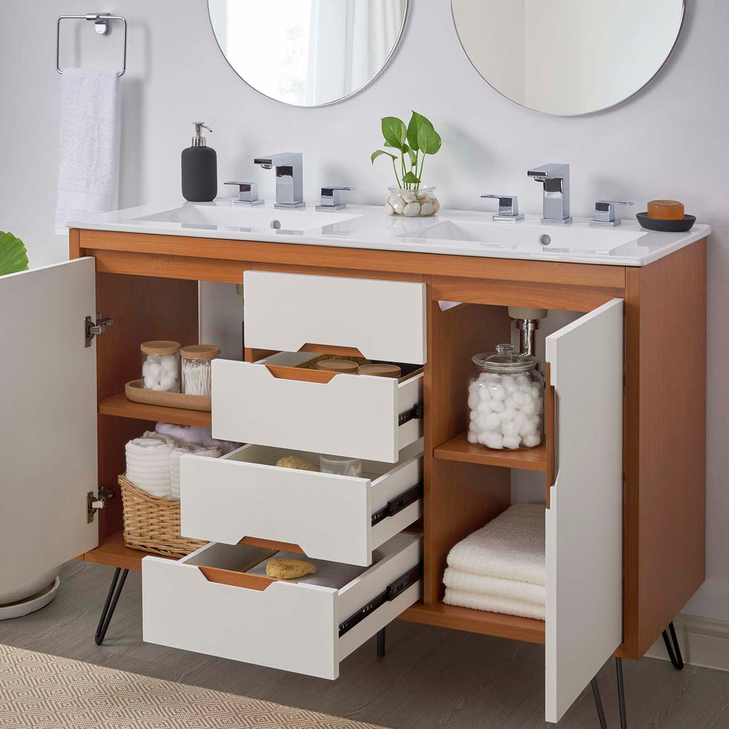 Energize 48" Double Sink Bathroom Vanity by Modway
