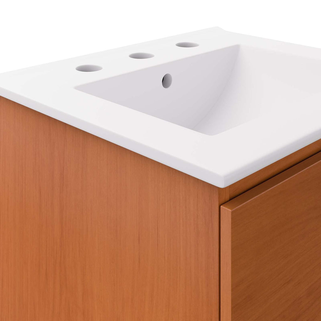 Scenic 18" Wall-Mount Bathroom Vanity by Modway