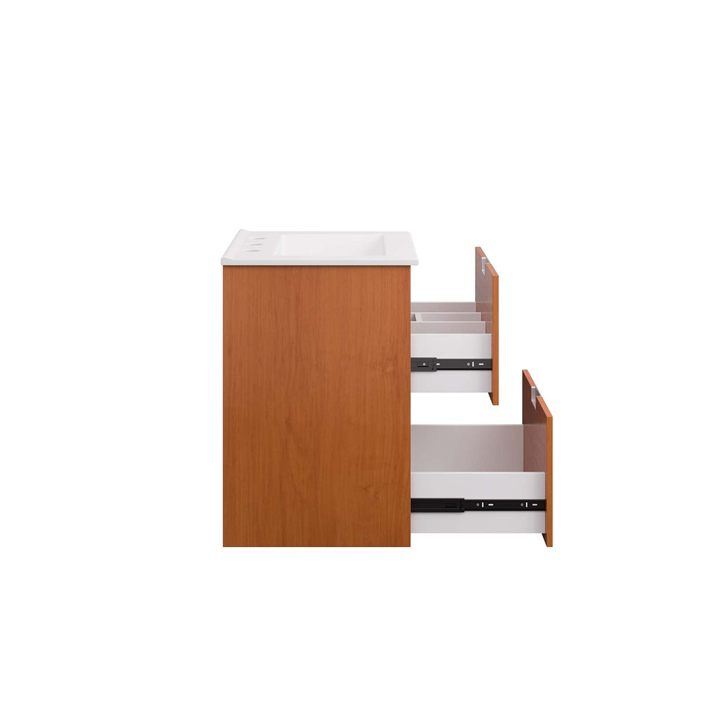Scenic 18" Wall-Mount Bathroom Vanity by Modway