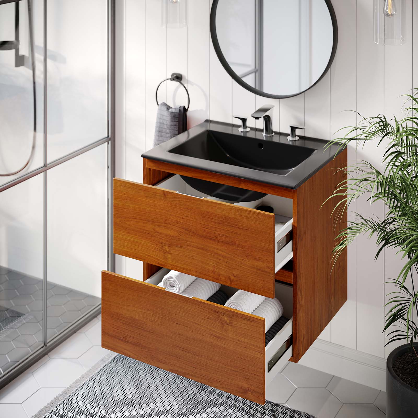 Scenic 24" Wall-Mount Bathroom Vanity by Modway