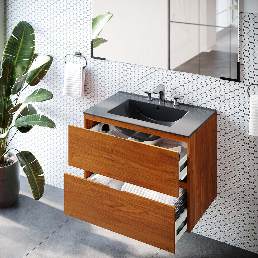 Scenic 30" Wall-Mount Bathroom Vanity by Modway