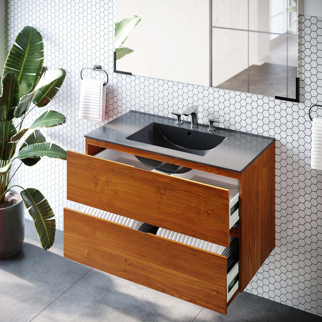 Scenic 36" Wall-Mount Bathroom Vanity by Modway
