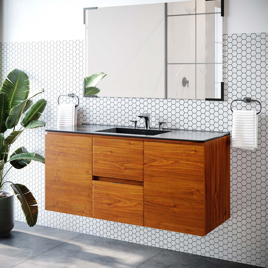 Scenic 48" Wall-Mount Bathroom Vanity by Modway