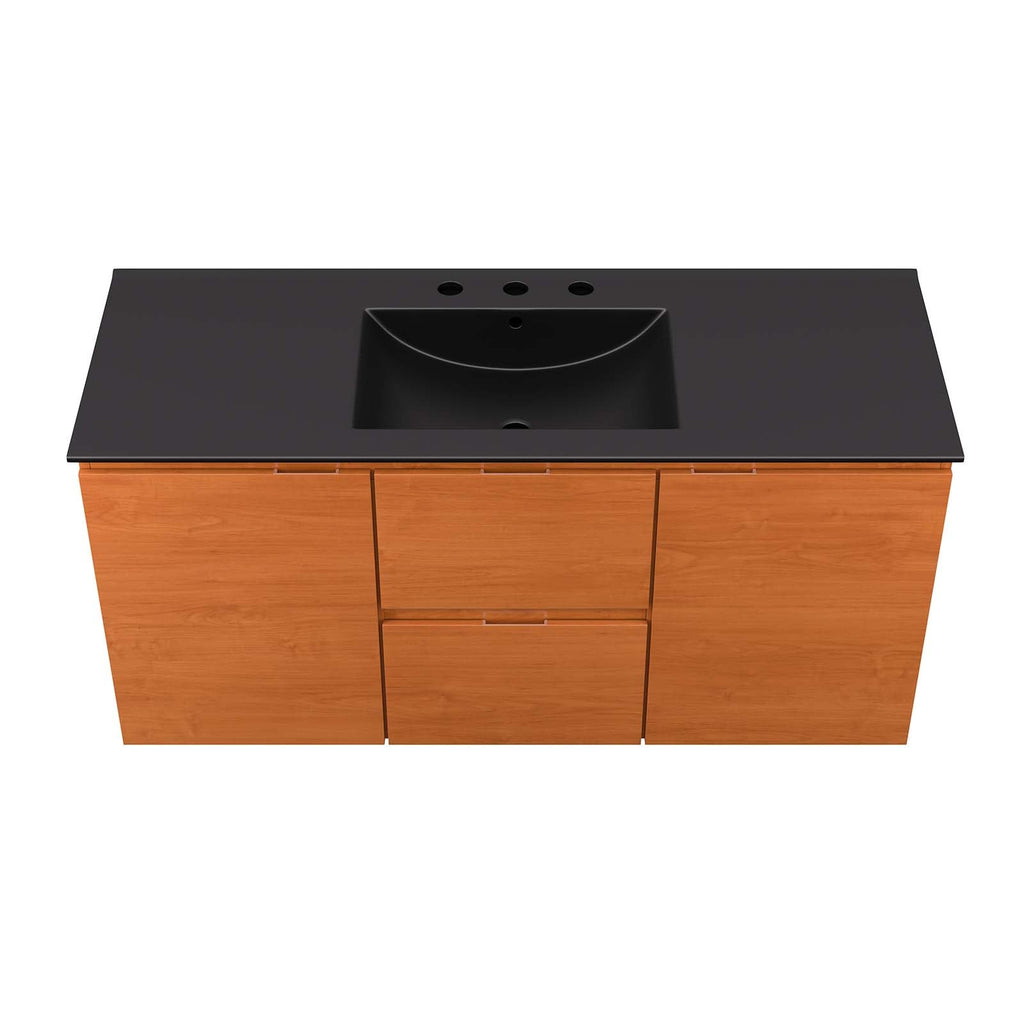 Scenic 48" Wall-Mount Bathroom Vanity by Modway