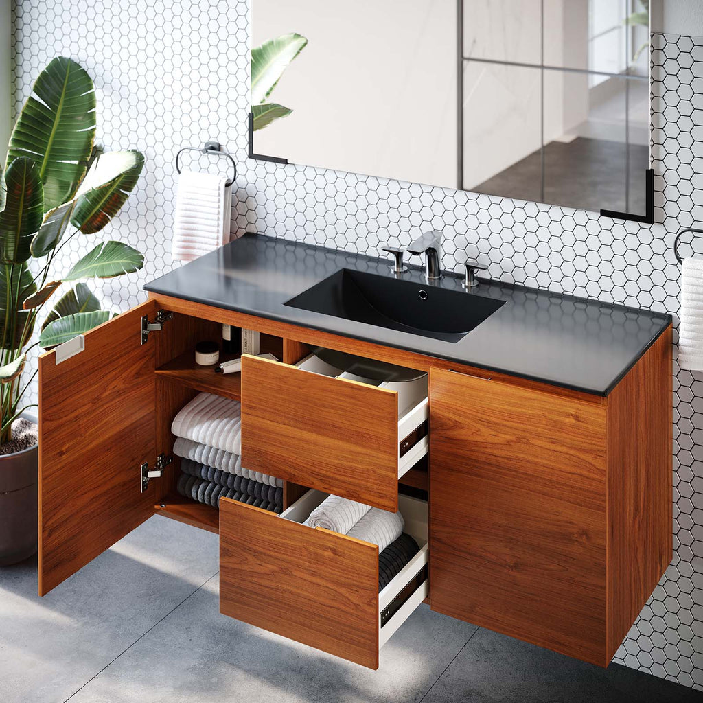 Scenic 48" Wall-Mount Bathroom Vanity by Modway