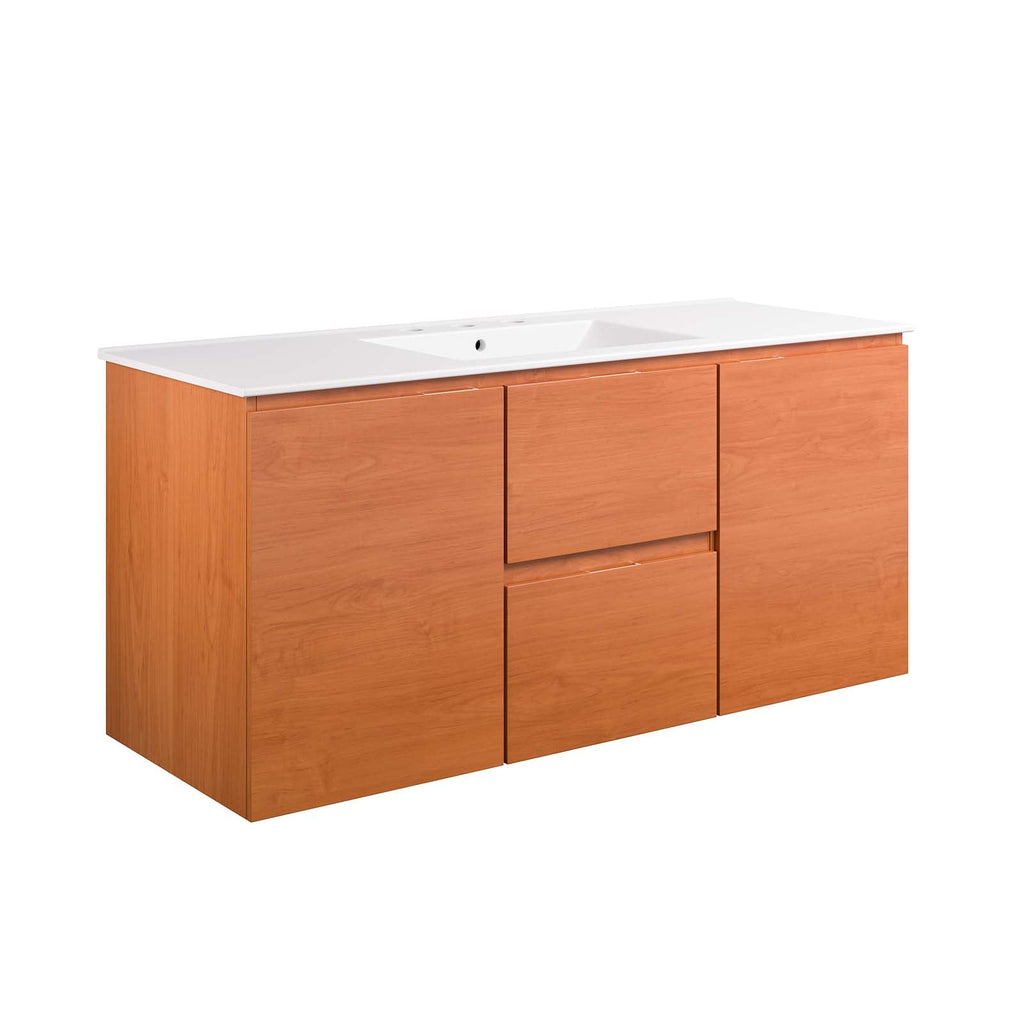 Scenic 48" Wall-Mount Bathroom Vanity by Modway