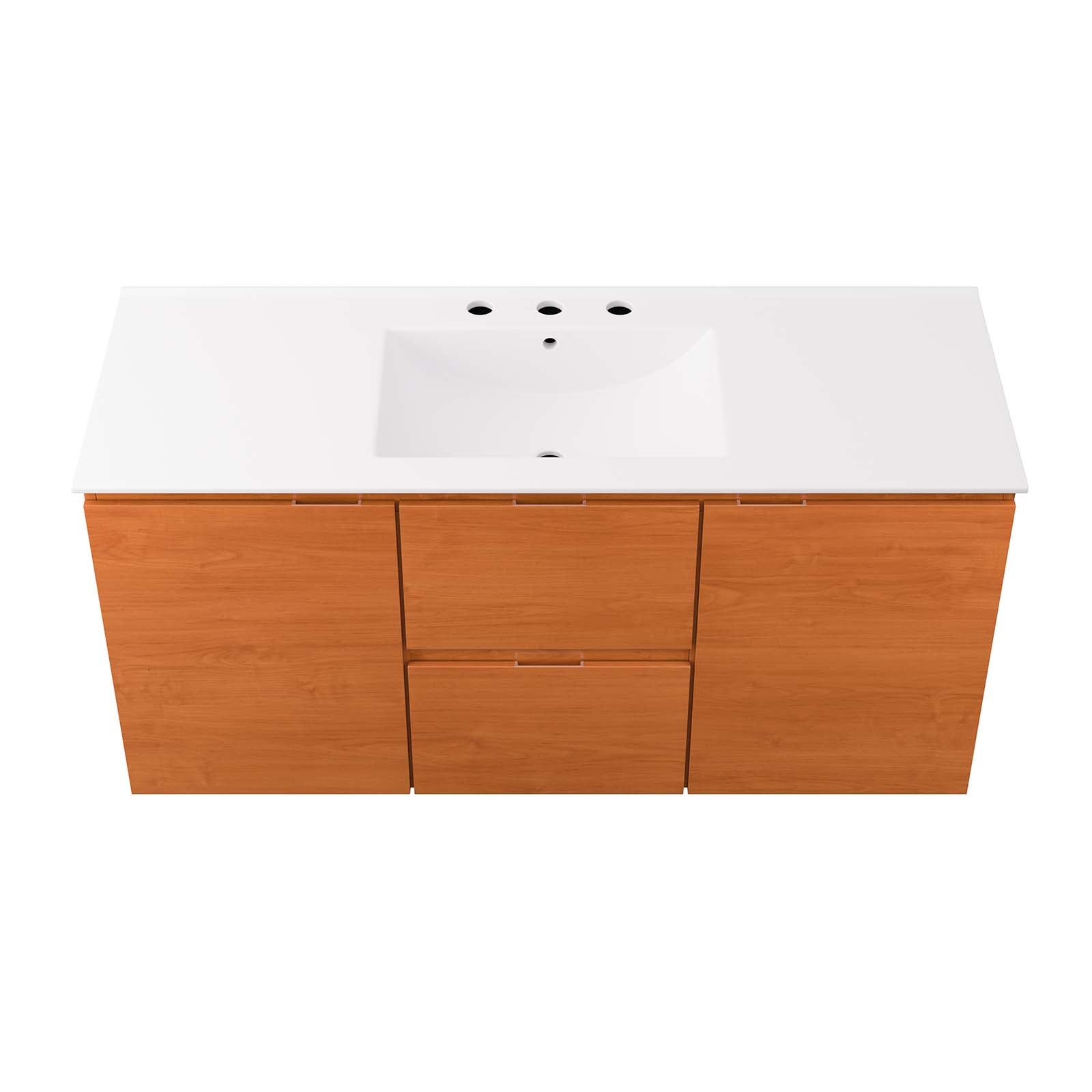 Scenic 48" Wall-Mount Bathroom Vanity by Modway