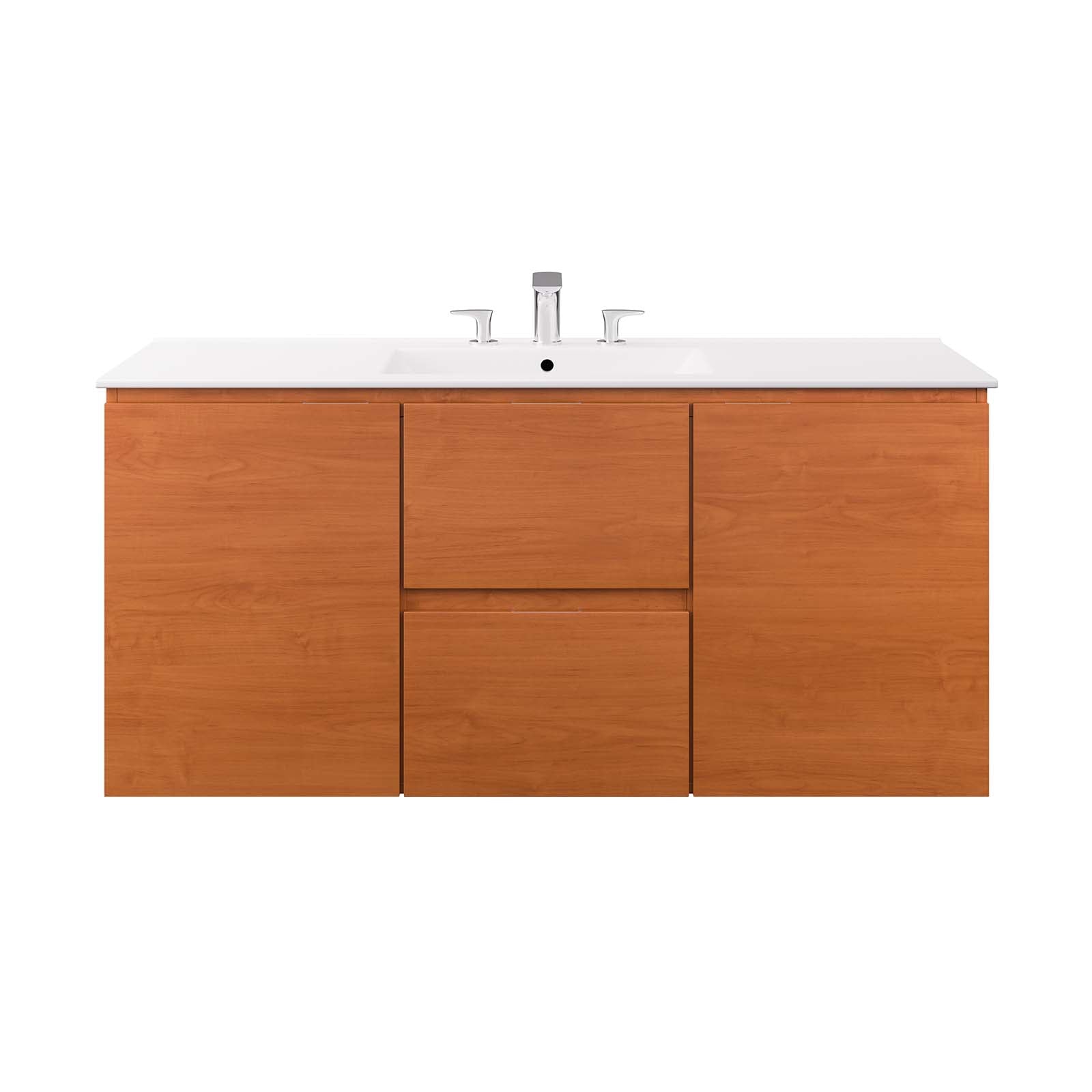 Scenic 48" Wall-Mount Bathroom Vanity by Modway