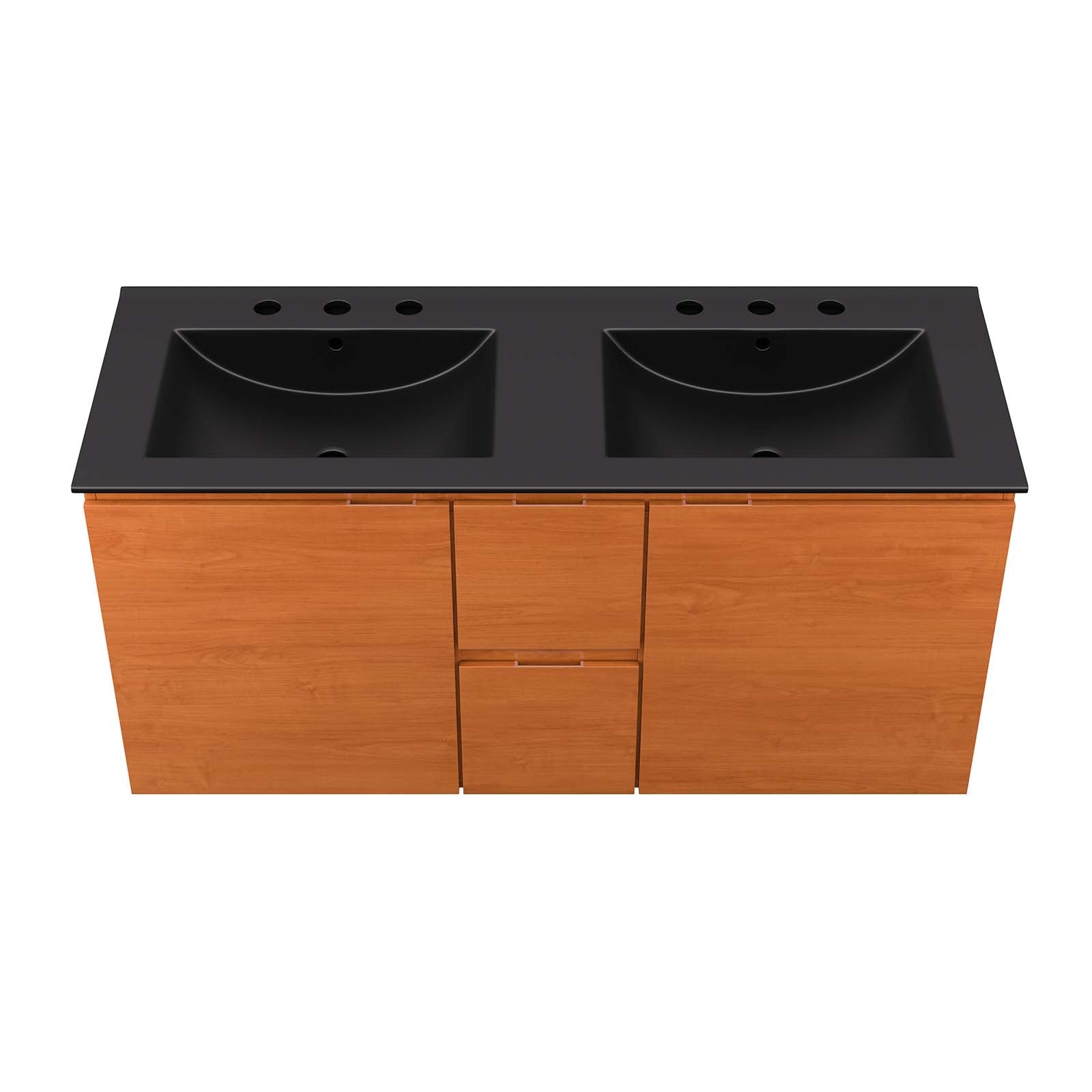 Scenic 48" Double Wall-Mount Bathroom Vanity by Modway