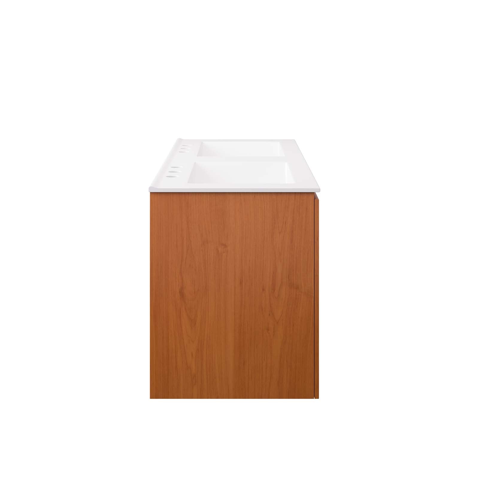 Scenic 48" Double Wall-Mount Bathroom Vanity by Modway