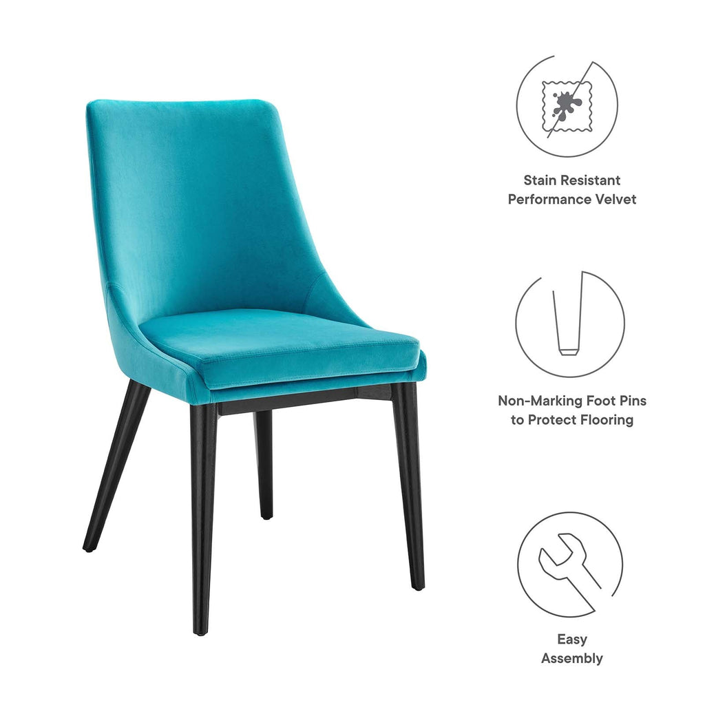 Viscount Accent Performance Velvet Dining Chairs Set of 2 by Modway