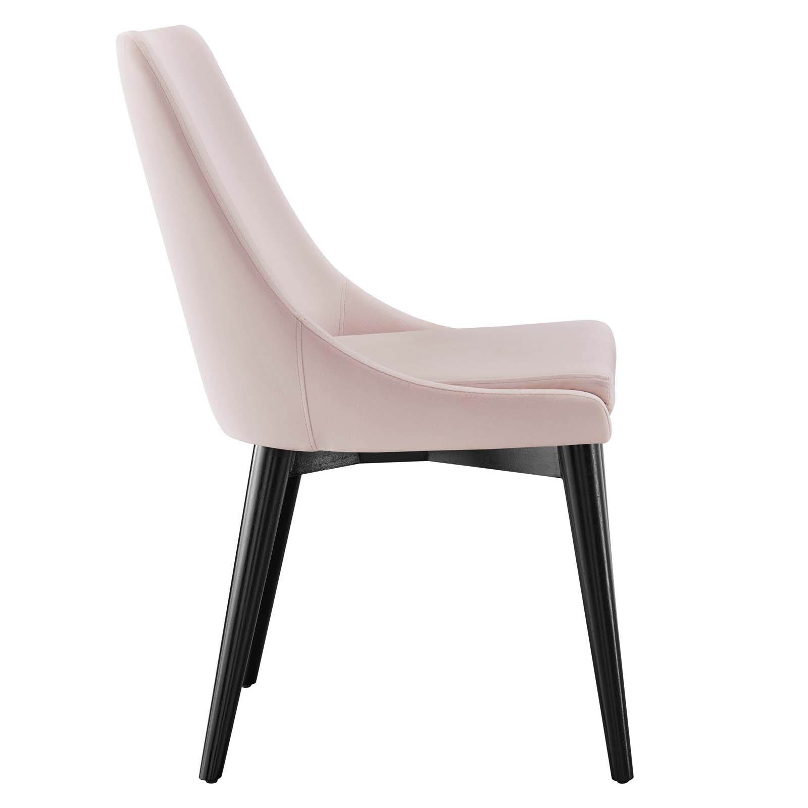 Viscount Accent Performance Velvet Dining Chairs Set of 2 by Modway