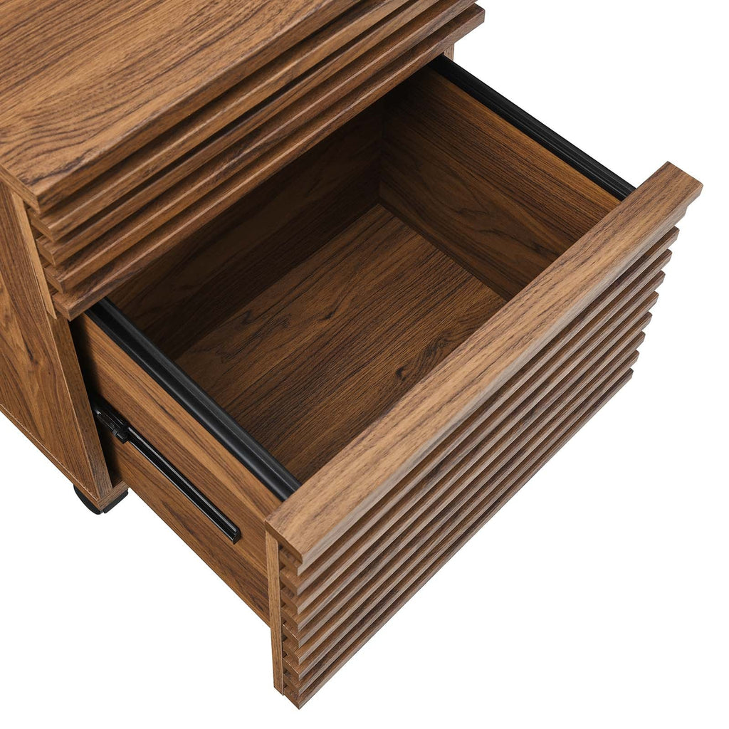 Render Wood Desk and File Cabinet Set by Modway