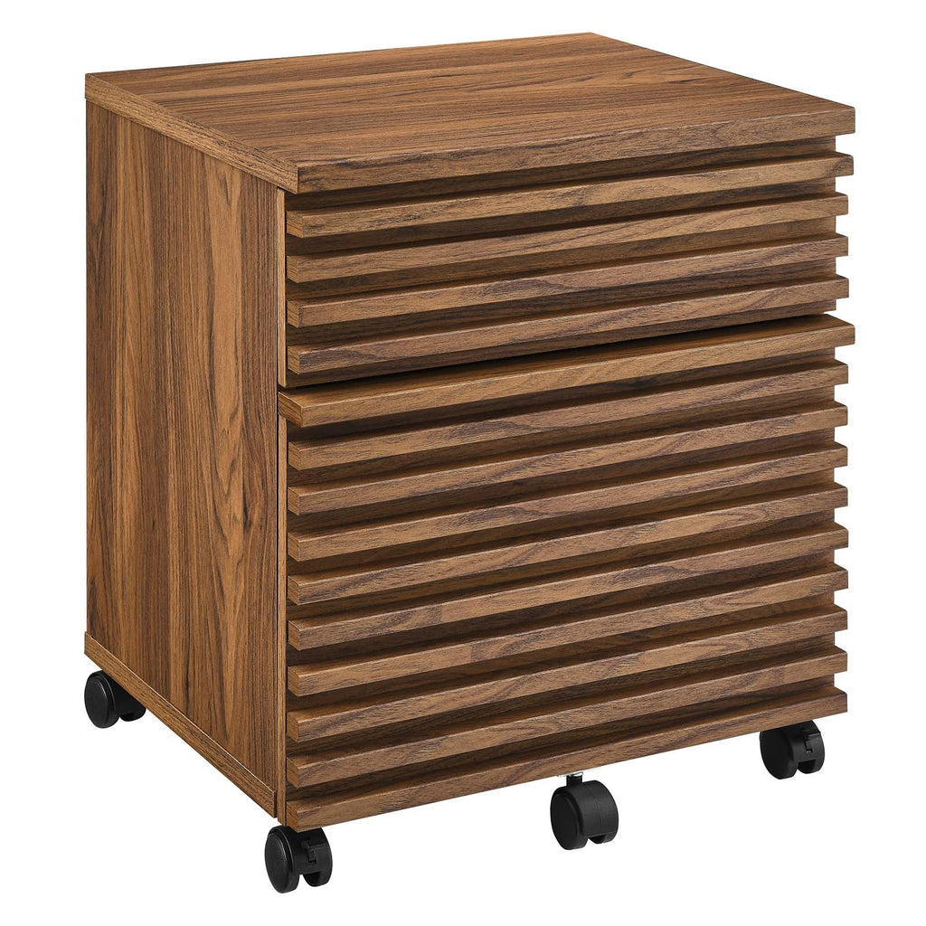Render Wood Desk and File Cabinet Set by Modway