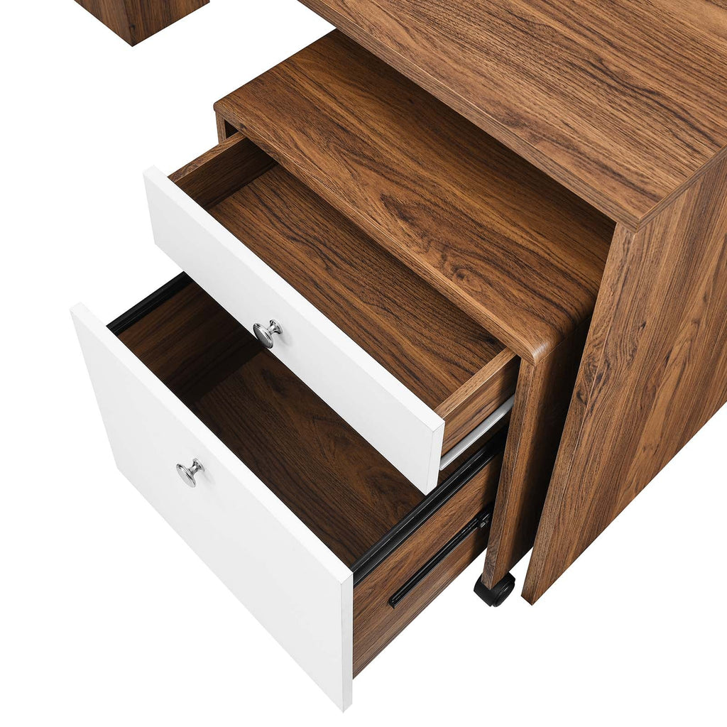 Transmit Wood Desk and File Cabinet Set by Modway