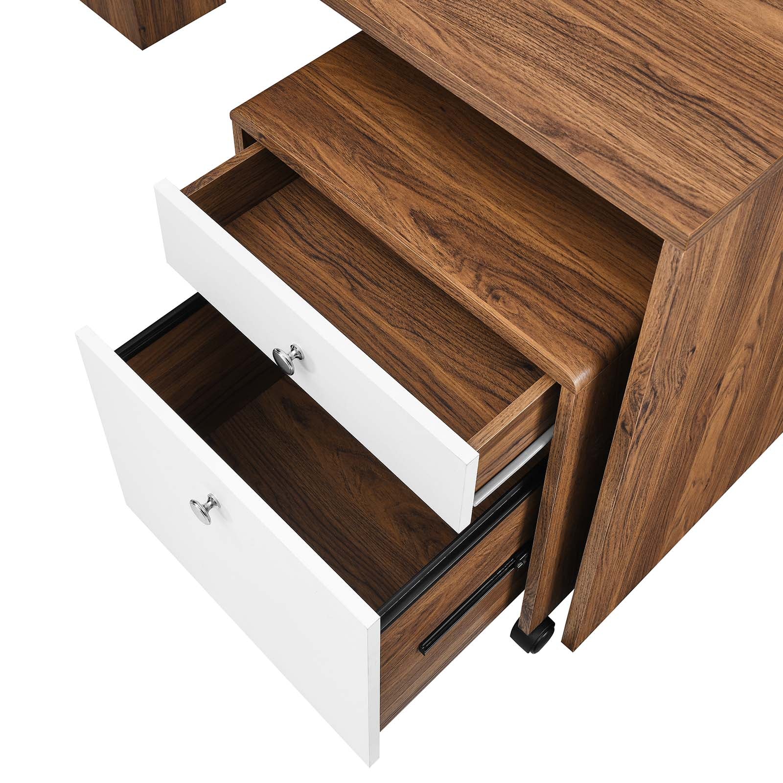 Transmit Wood Desk and File Cabinet Set by Modway