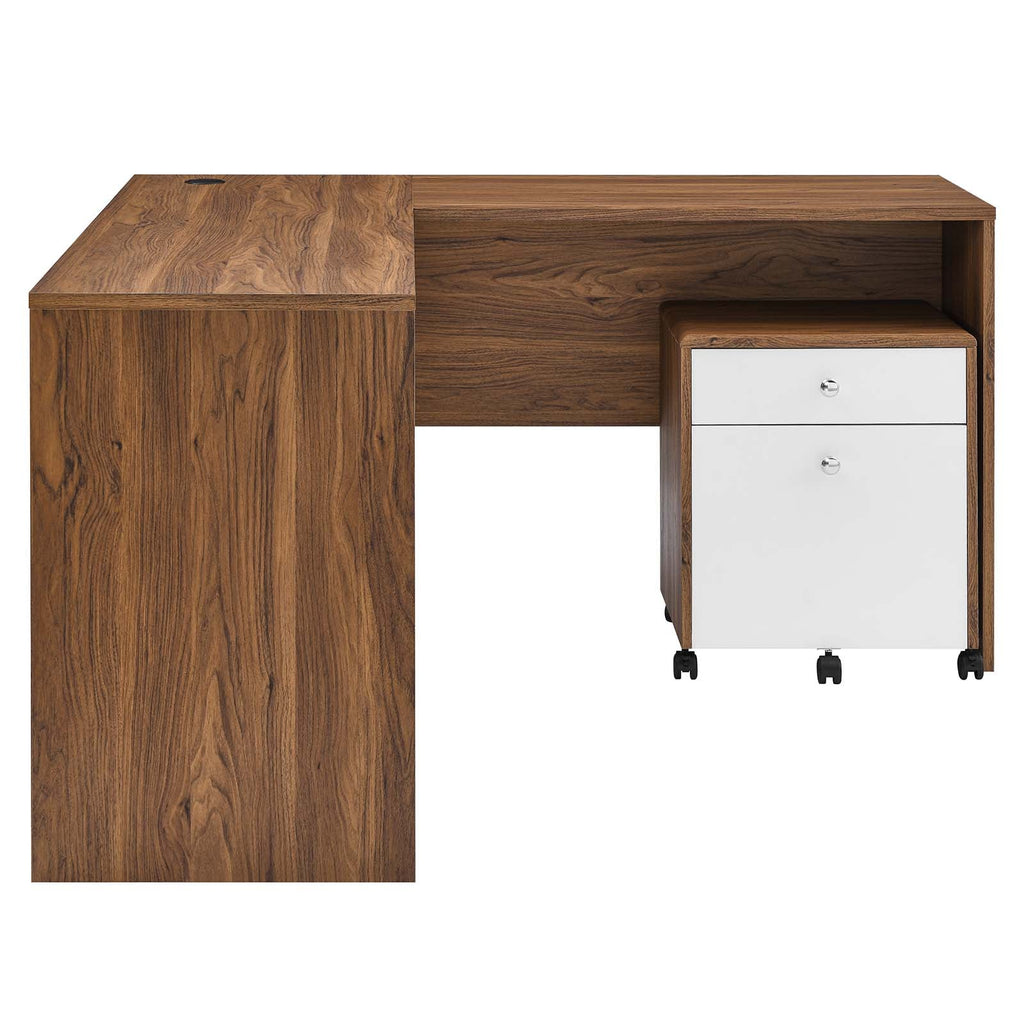 Transmit Wood Desk and File Cabinet Set by Modway