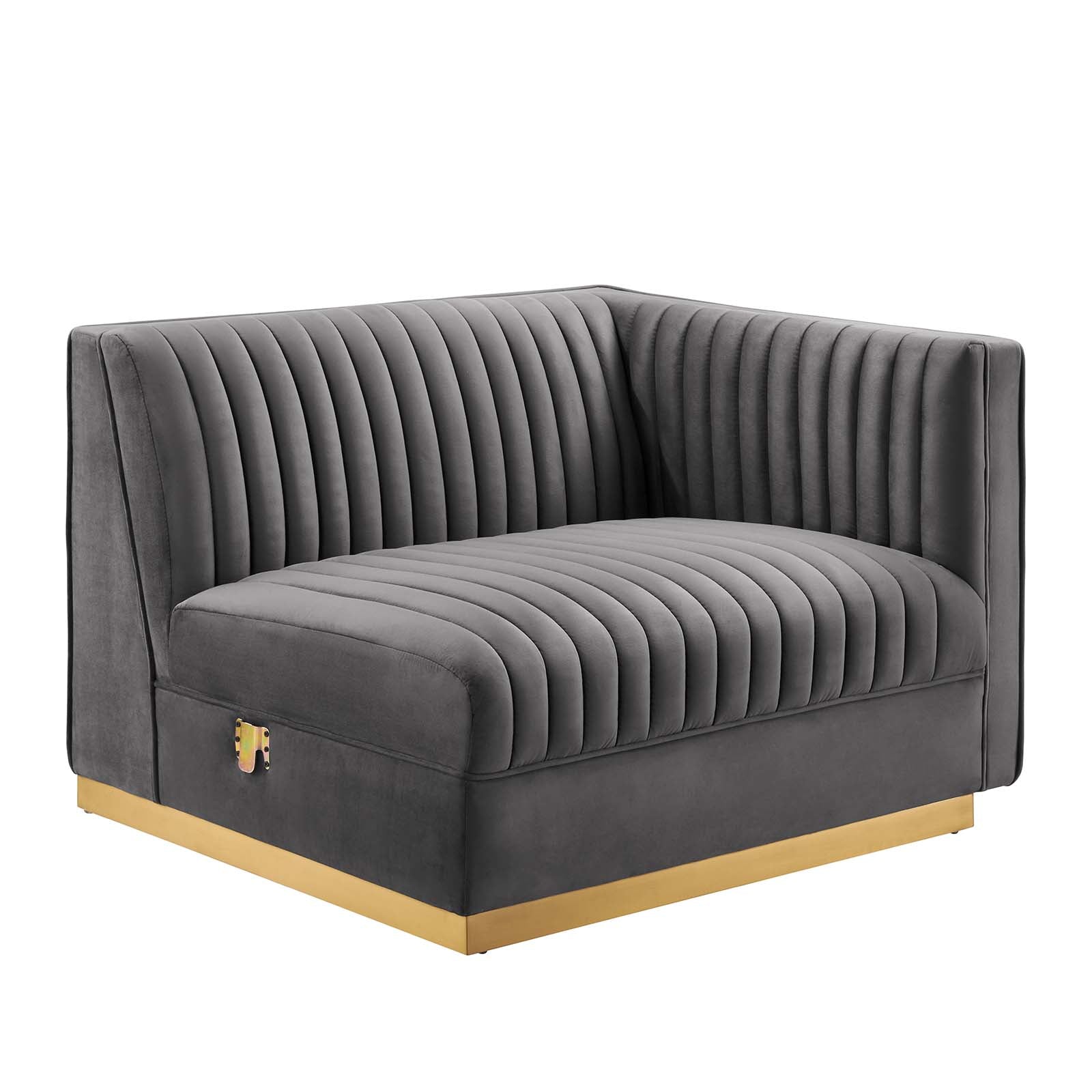 Sanguine Channel Tufted Performance Velvet Modular Sectional Sofa Loveseat by Modway