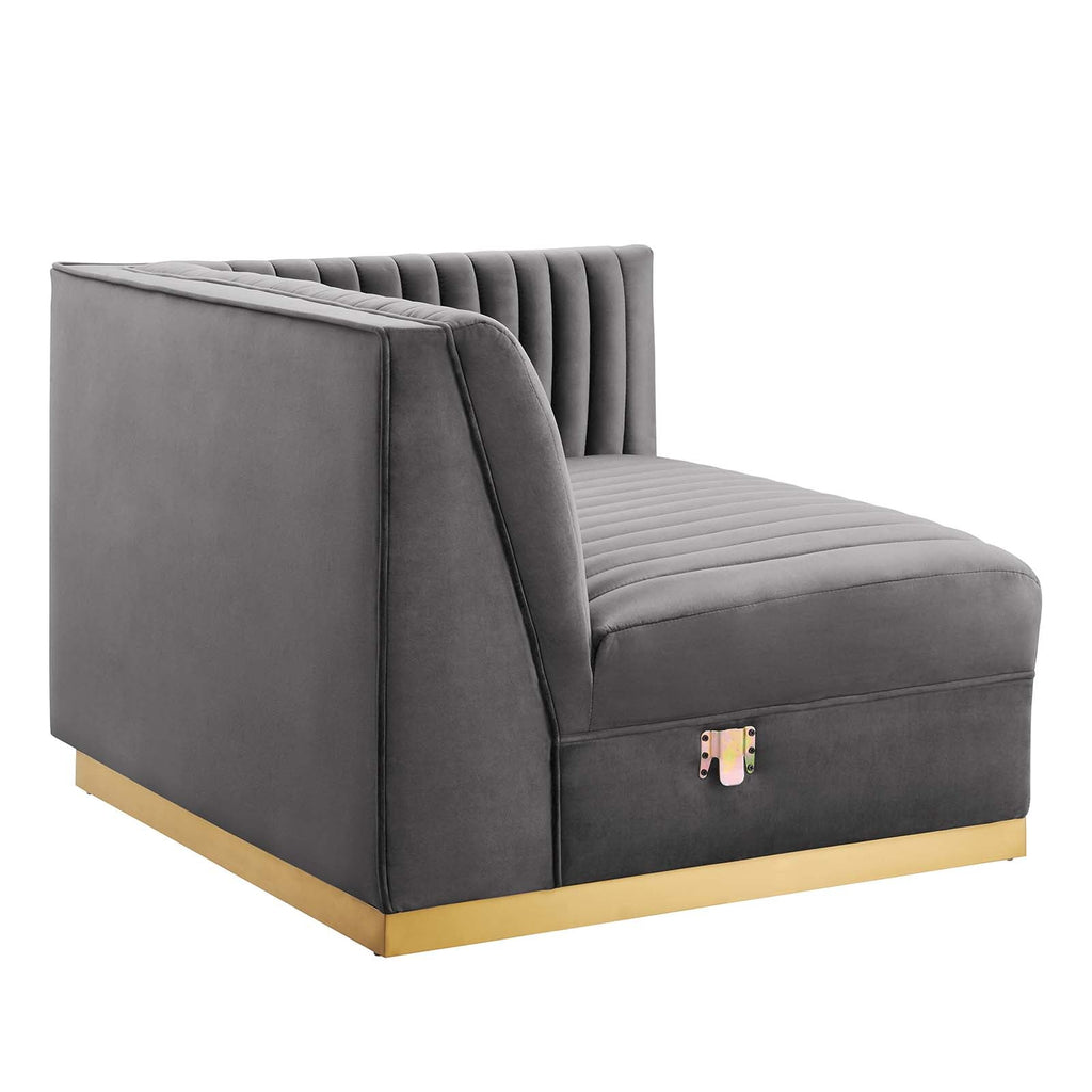 Sanguine Channel Tufted Performance Velvet Modular Sectional Sofa Loveseat by Modway