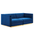 Sanguine Channel Tufted Performance Velvet Modular Sectional Sofa Loveseat by Modway