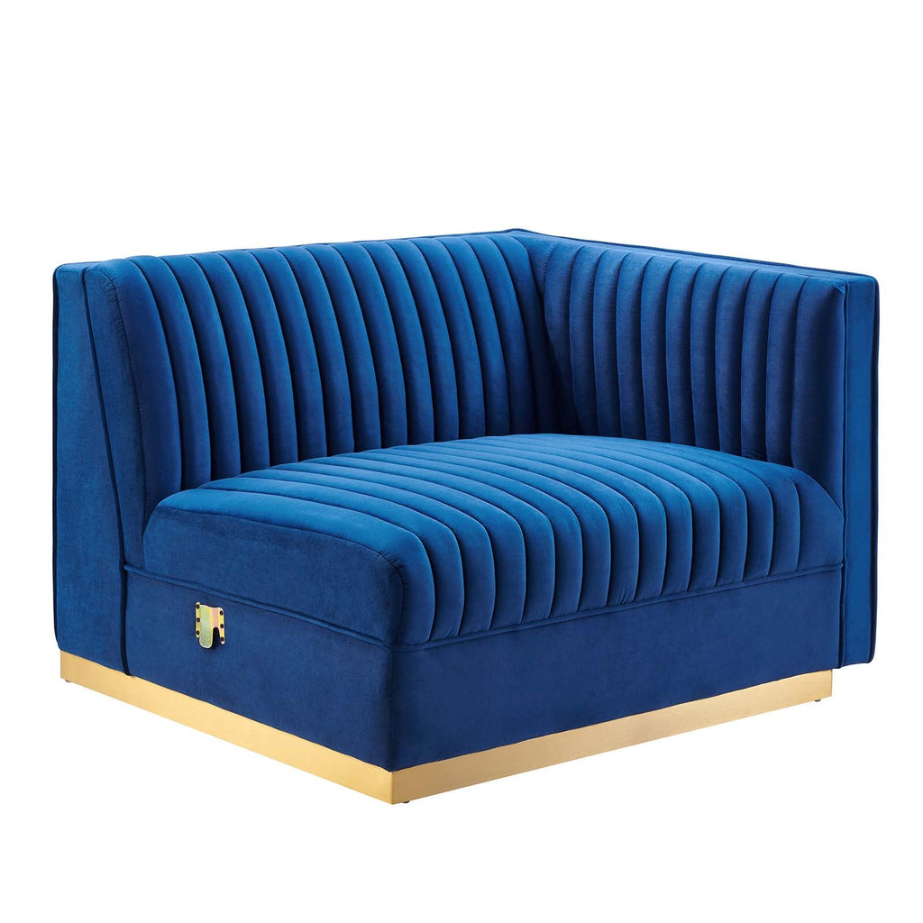 Sanguine Channel Tufted Performance Velvet Modular Sectional Sofa Loveseat by Modway