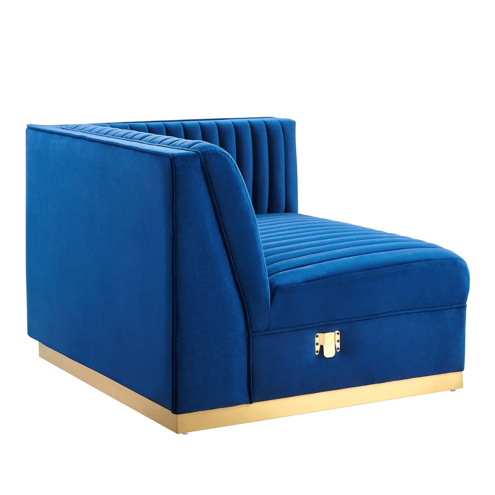 Sanguine Channel Tufted Performance Velvet Modular Sectional Sofa Loveseat by Modway