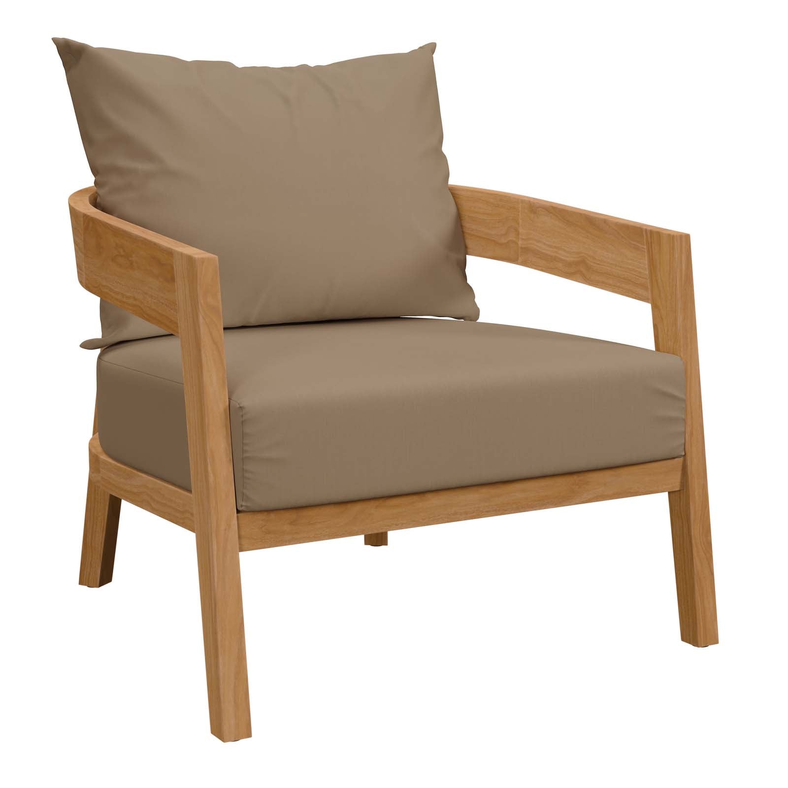Brisbane 6-Piece Teak Wood Outdoor Patio Set by Modway